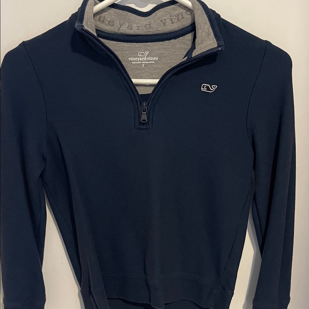 Vineyard Vines Boys Dark Blue Zip-Up Sweater